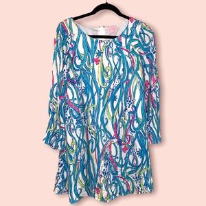 Lilly Pulitzer butterfly 🦋 colorful 70s print short dress, size small